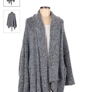 Free People Gray Textured Cardigan